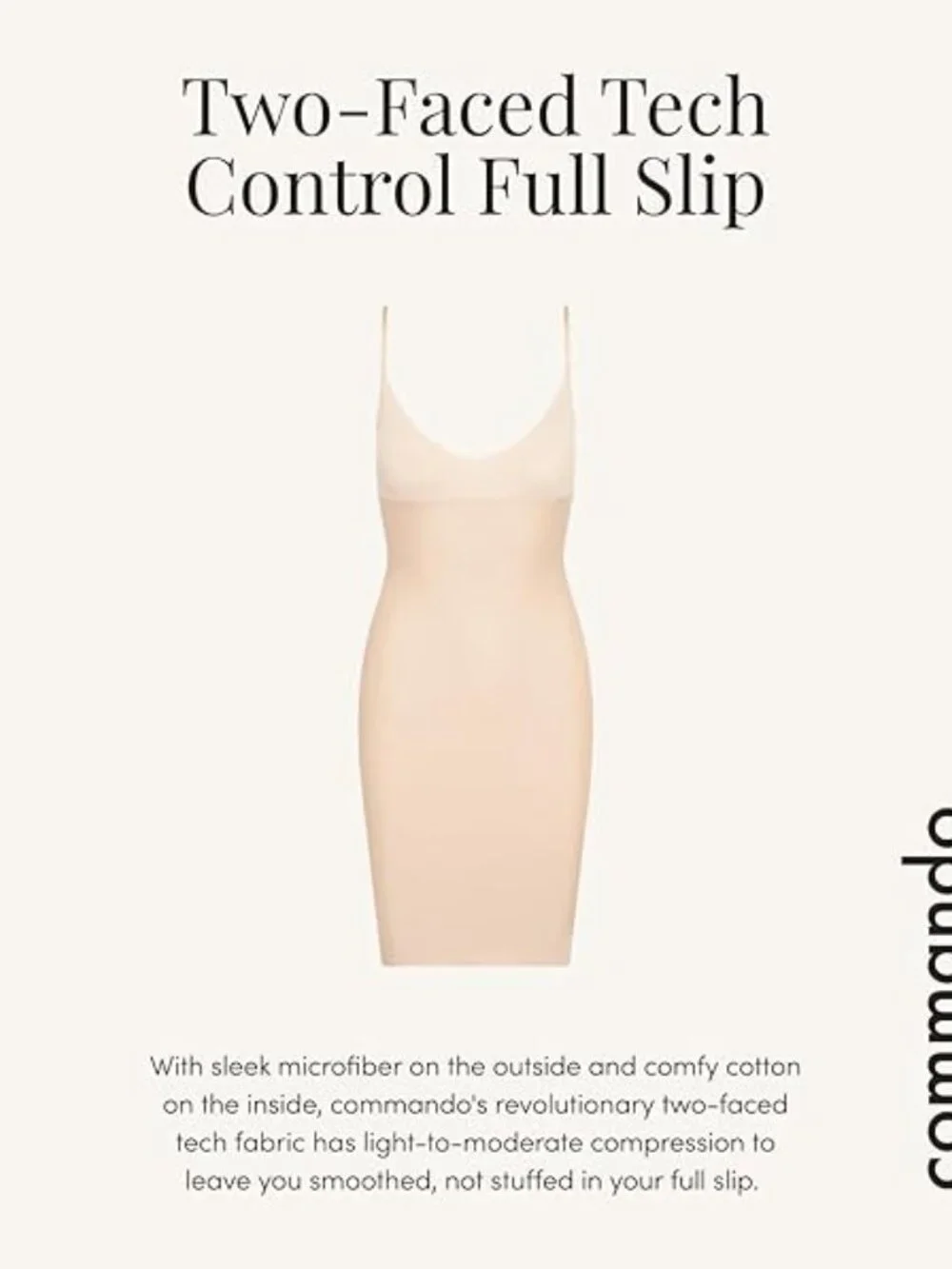 commando - Two-Faced Tech Control Slip Under Dress | Light-Medium Compression LG